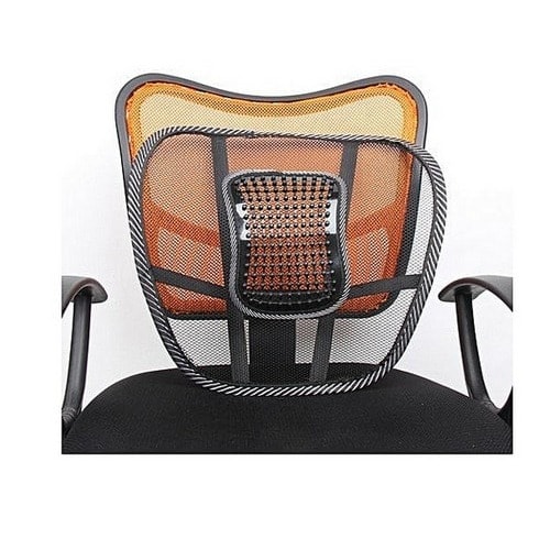 Mesh Lumbar Back Brace Support -Black