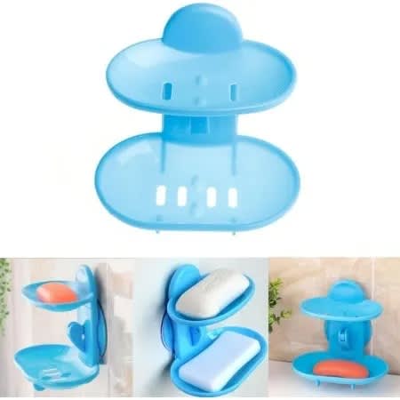 Double Layer Soap Box Holder - Blue