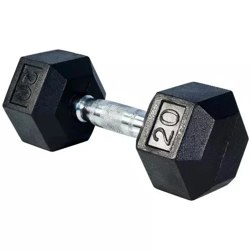 Rubber Hex Dumbbell - 20kg