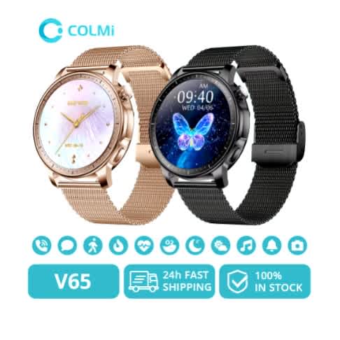 Colmi V65 Smartwatch Bluetooth Call Heart Rate Tracker For Android Ios- Black