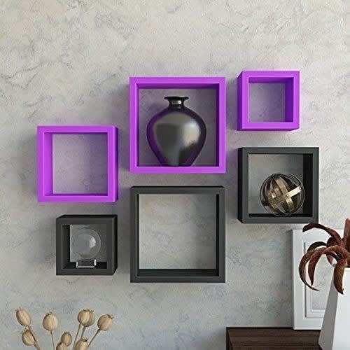 6 Cube Floating Shelf Storage Decor