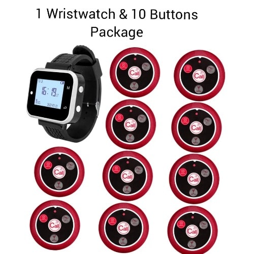 Wireless Call System - 10 Users Package - For Hotel Bar + Restaurant Waiters & customers Service