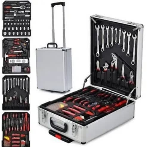 Electrical & Mechanical Tools Box & Trolley-187pc