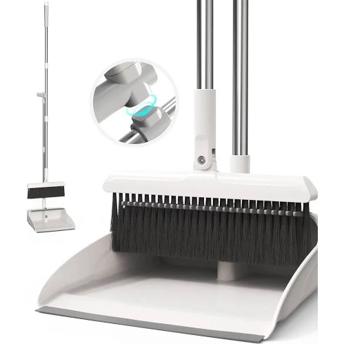 Long Brush And Dust Pan With Magnetic Sunction Device