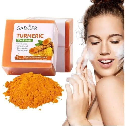 Unisex Tumeric Bar Soap Bathing & Skin Care Soaps & Cleansers-100g