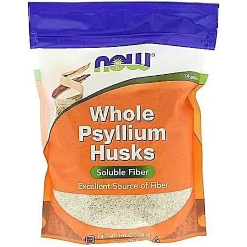 Whole Psyllium Husk - Soluble Fiber - 16 Oz - 454g