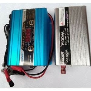 Suoer Power Inverter With Separate 20a Digital Display Battery Charger 2in1 - 1500W