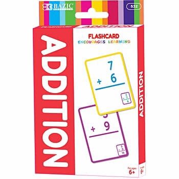 Basic Addition, Subtraction, Division And Multiplication Flash Cards