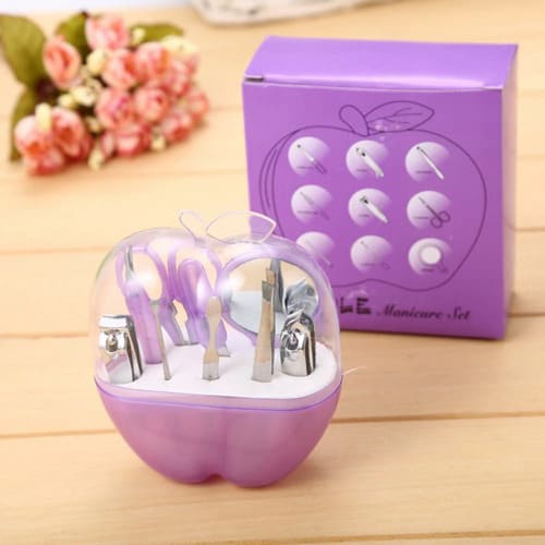 Manicure Set - 9pcs Apple Design Nail Care Kit