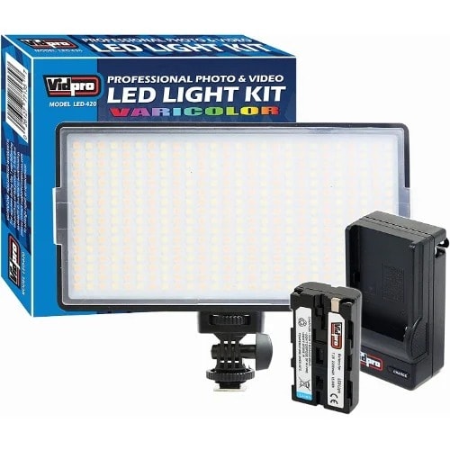 Rechargeable Led Light Kit - Pro Led 600 With Batteries & Desktop charger + stand
