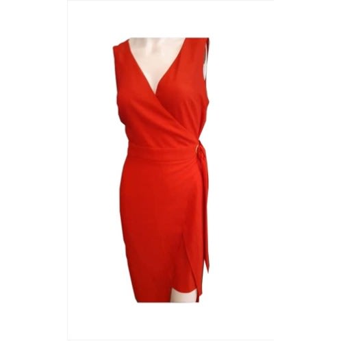 F&F Plain Dress With Ring Wrap - Red