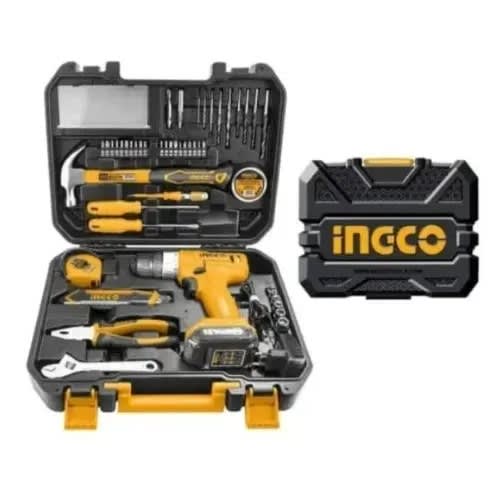Ingco Hand Tools Set - Drill + Accessories Set - 12v - 127pcs