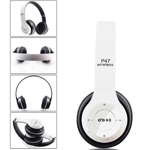 P47 Foldable Wireless Bluetooth Headphone Mp3 / Fm Radio / Sdcard
