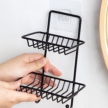 Stainless Steel Double Soap Holder Hanger