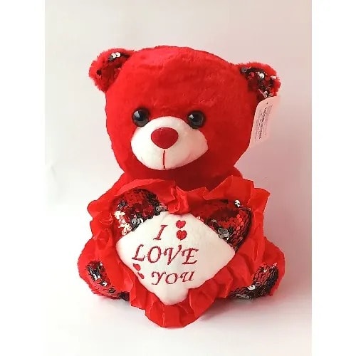 Teddy Bear With Heart -25cm- Red