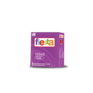 Fiesta Ribbed Condoms 3's X 12 Packs