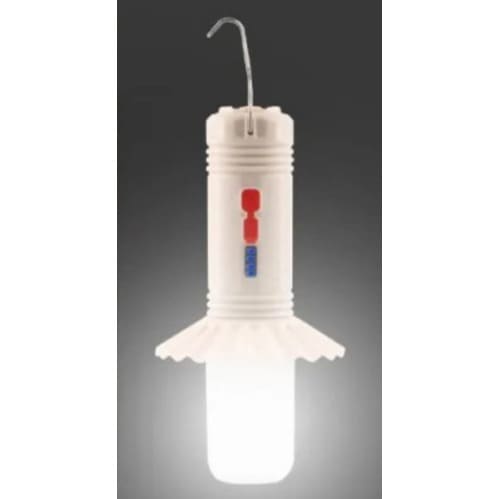 Portable Solar Camping Light Lantern With Hook - Rechargeable - White