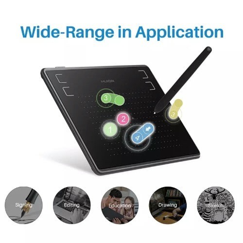 Huion H430 Pro Digital - Graphic - Drawing & Signature Tablet - Black