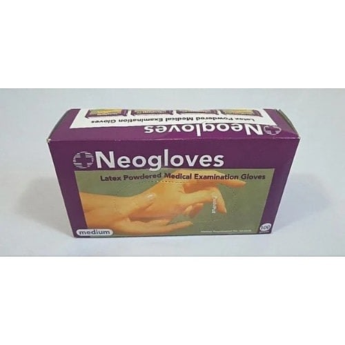 Latex Powdered Medical Examination Gloves 100 Pieces