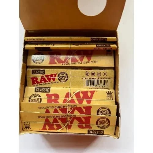 Box Of King Size Raw Rolling Paper - 50 Booklets