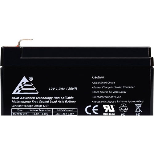 12v 1.3ah Rechargeable Sealed Lead Acid Battery