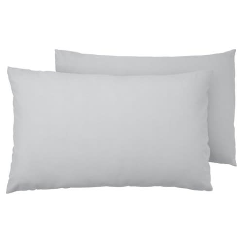 Pillowcases - 50cm x 75cm - Silver - 2 Pieces