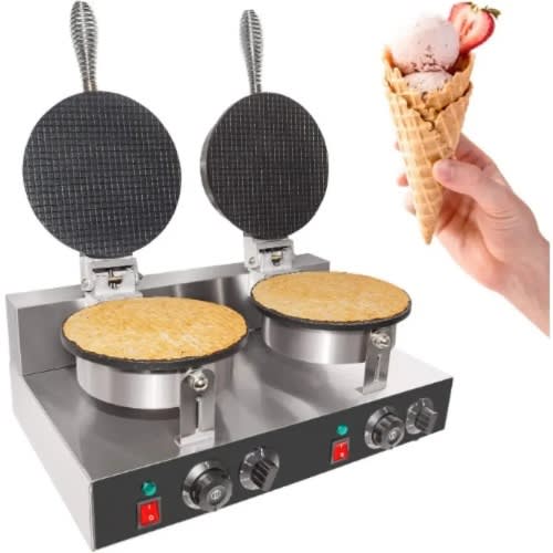 Waffle Maker - Waffle Iron With Nonstick Coating - 2 Head