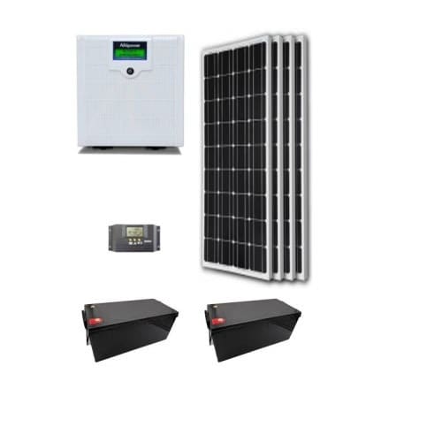 2kva Solar Set With 2 Of 200amps Batteries + 4 Of 200watts Solar Panels & Controller