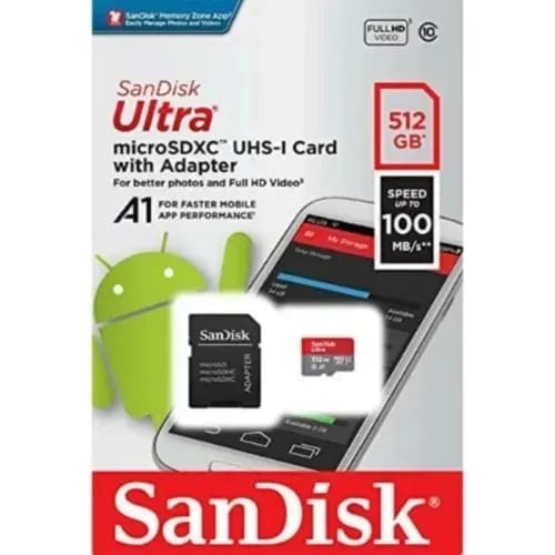 Ultra 512gb Microsdxc Memory Card A1 Class 10