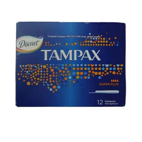Discreet Tampons Super Plus - 12 Pieces