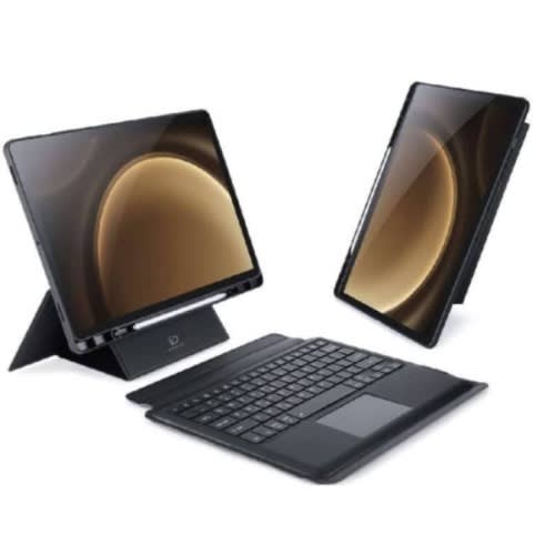 Detachable Bluetooth Keyboard With Leather Magnetic Case For Samsung Galaxy Tab S9/ S9 Fe