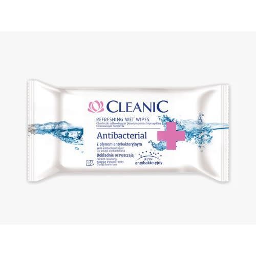 Cleanic Antibacterial Wipes - 15 Count