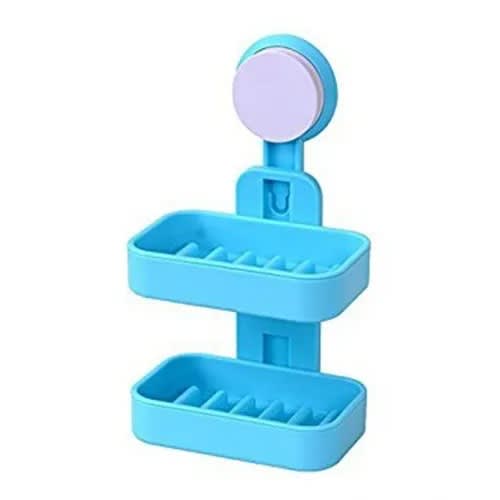 Double Layer Soap Box With Suction Cup Holder
