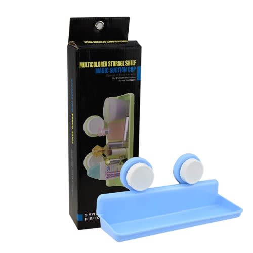 Bathroom Shelves With Suction Blue