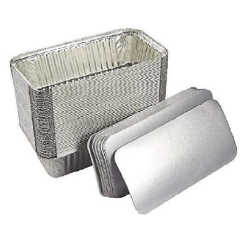 Aluminum Take Away Foil Plate With Cover -50pieces - Large Size