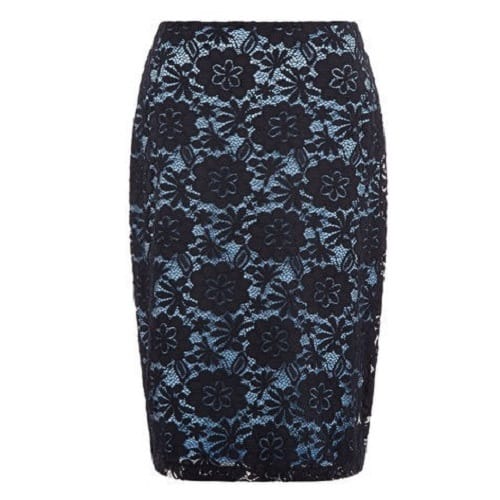 Precis Navy Blue Lace Skirt