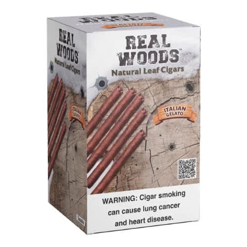 Real Woods Natural Leaf Cigars 8/5ct - 40 Cigars Italian Gelato Russian Cream Flavour