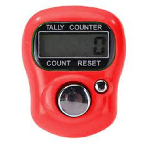 Digital Finger Lcd Screen Tally Counter - Red