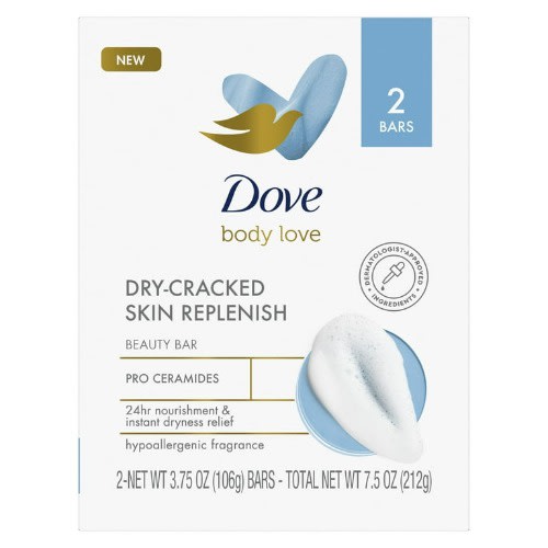 Body Love Hypoallergenic Dryness Relief Bar Soap With Pro Ceramides - 7.5 Oz 2 Bar