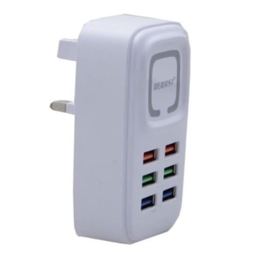 Recrsi 8-usb Port Fast Cell Phone Charger With Auto Id -6a