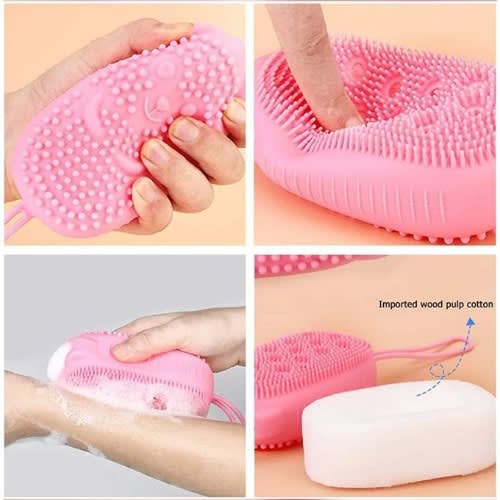 Silicone Bubble Bath Spa Scrubbing Brush -1pc