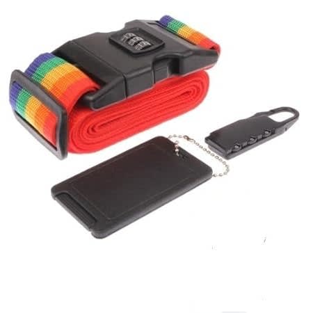 3 In 1 Travel Security Kit Resettable Combination Padlock with Adjustable Packing Band