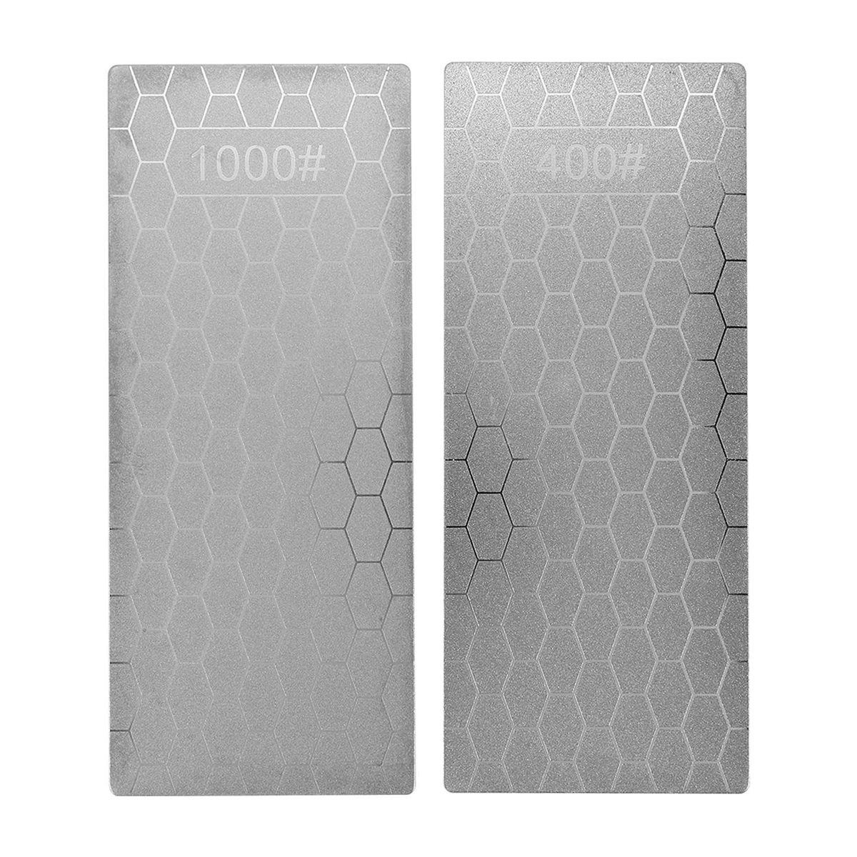 2PCS Diamond Sharpening Stone, Whetstone Honeycomb Surface Diamond Sharpener Plate with Non-Slip Base(400/1000 Grit)