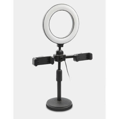 6" Ring Light With 2 Phone Holders