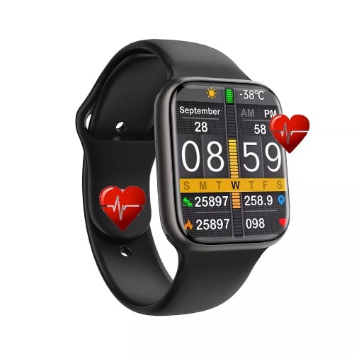 N78 Pro Max Series 7 Water Proof Smart Watch - 45mm - Black