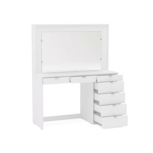 Birlea - Chloe 7 Drawer Dressing Table And Mirror - White