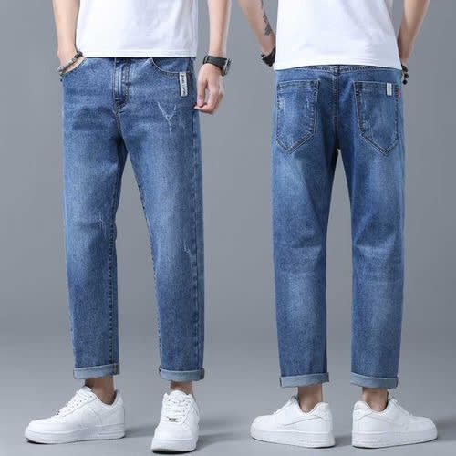 Non Faded Blue Jean Trouser For Men
