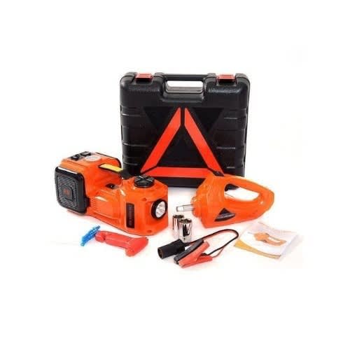 12v Dc 5t Auto Electric Hydraulic Floor Jack Lift Led Flashlight Double Motor