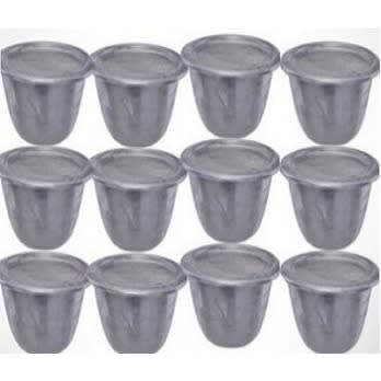 Stainless Steel Moi Moi Plate - 12 Pieces