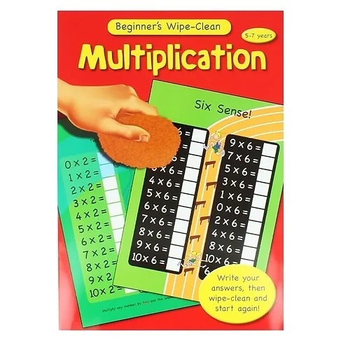 Beginners Maths Wipe Clean Book - Multiplication 5-7 Years